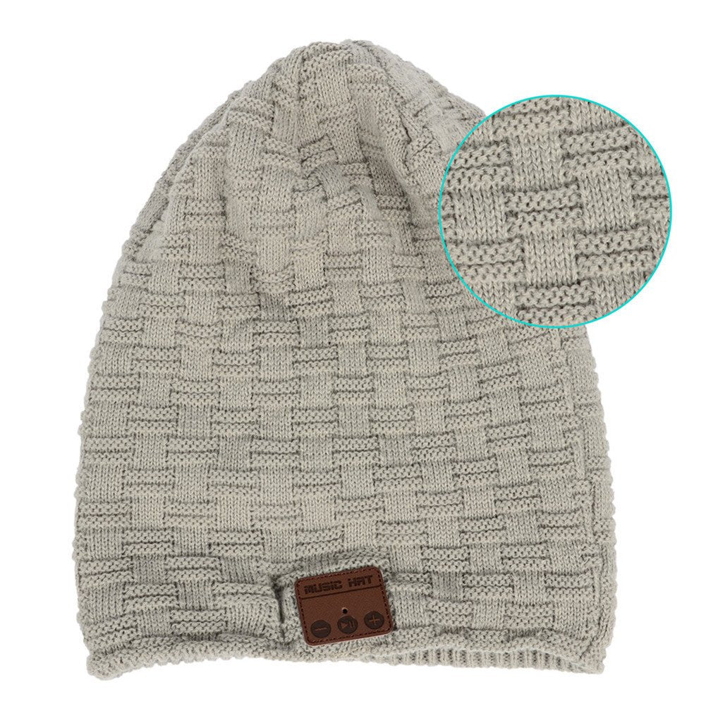 BearsFire Wireless Music Beanie Hat with Bluetooth Headphones Earphone Speaker Winter Warm Knit Hats Skull Cap for Men Women
