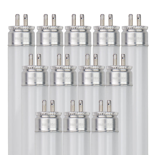 Sunlite 30258 F54T5/841/HO 4 Foot T5 Linear Fluorescent Lamp, 54 Watts, 5000 Lumens, 4100K Cool White, Miniature G5 Bi-Pin Base, High Performance