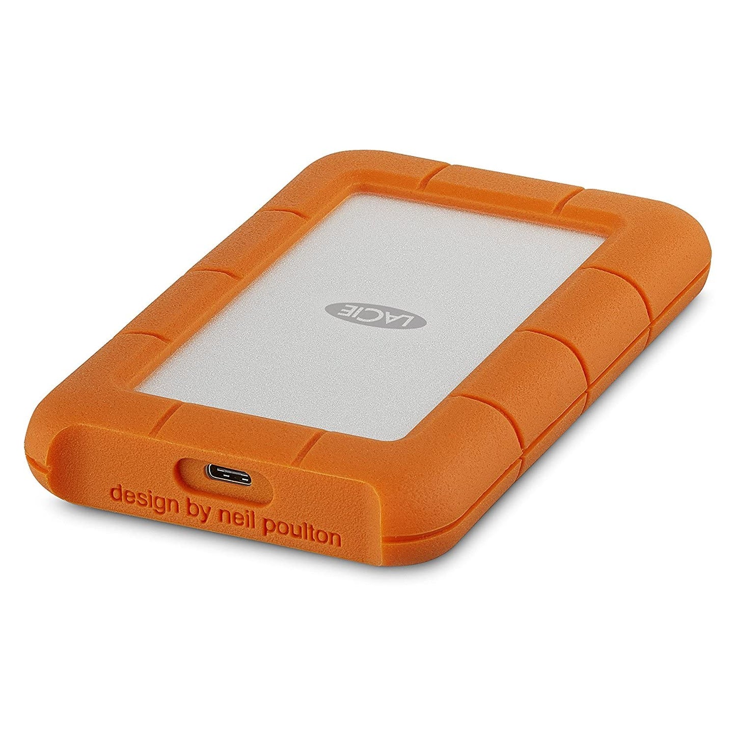 LaCie Rugged USB-C, 1TB, Portable External Hard Drive, Drop, Shock, Dust, Rain Resistant, for Mac & PC (STFR1000800)