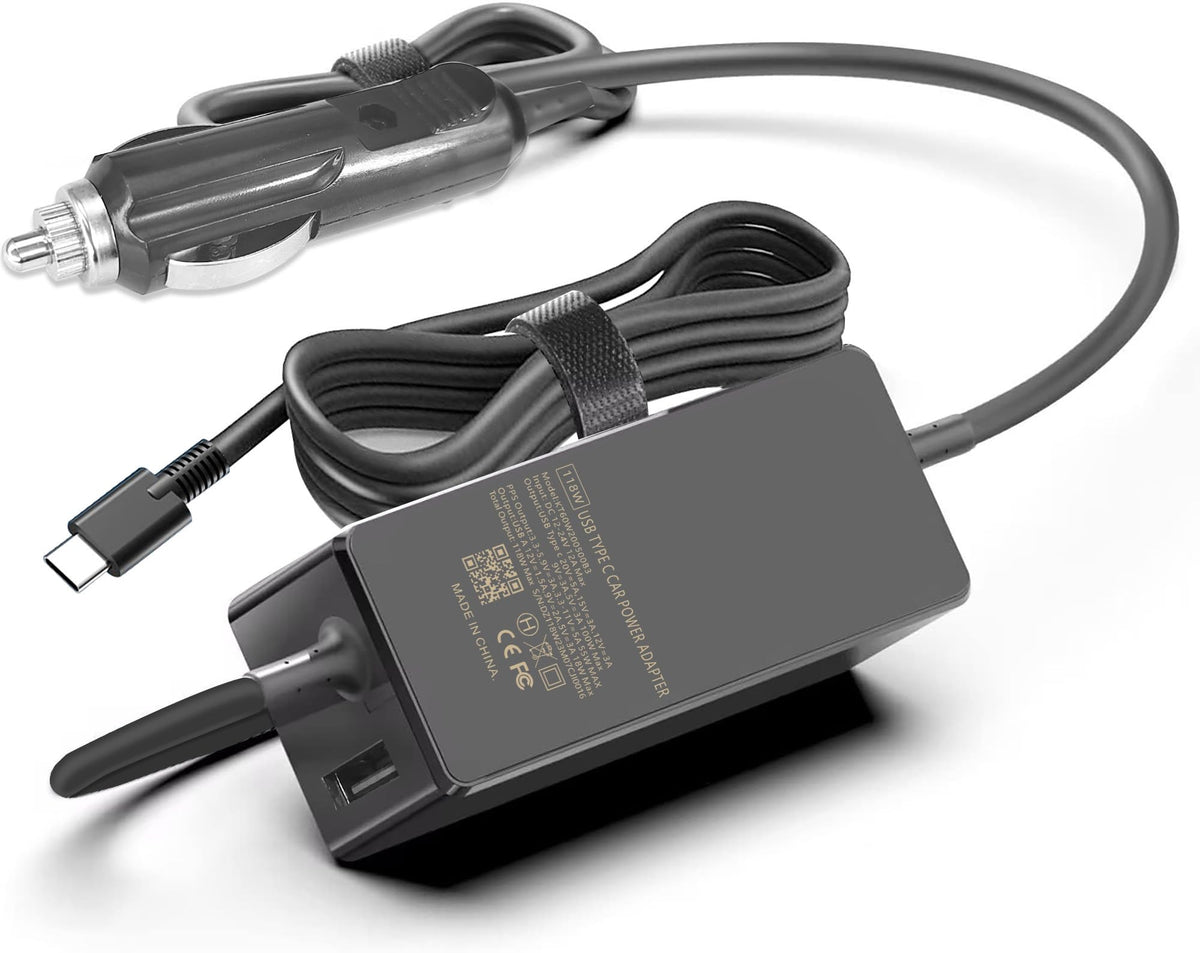 100W USB C Laptop Car Charger for Dell Latitude/Dell XPS, Lenovo Thinkpad/Yoga/IdeaPad, MacBook Pro/Air, HP Spectre/Elitebook, LG Gram, Samsung Acer