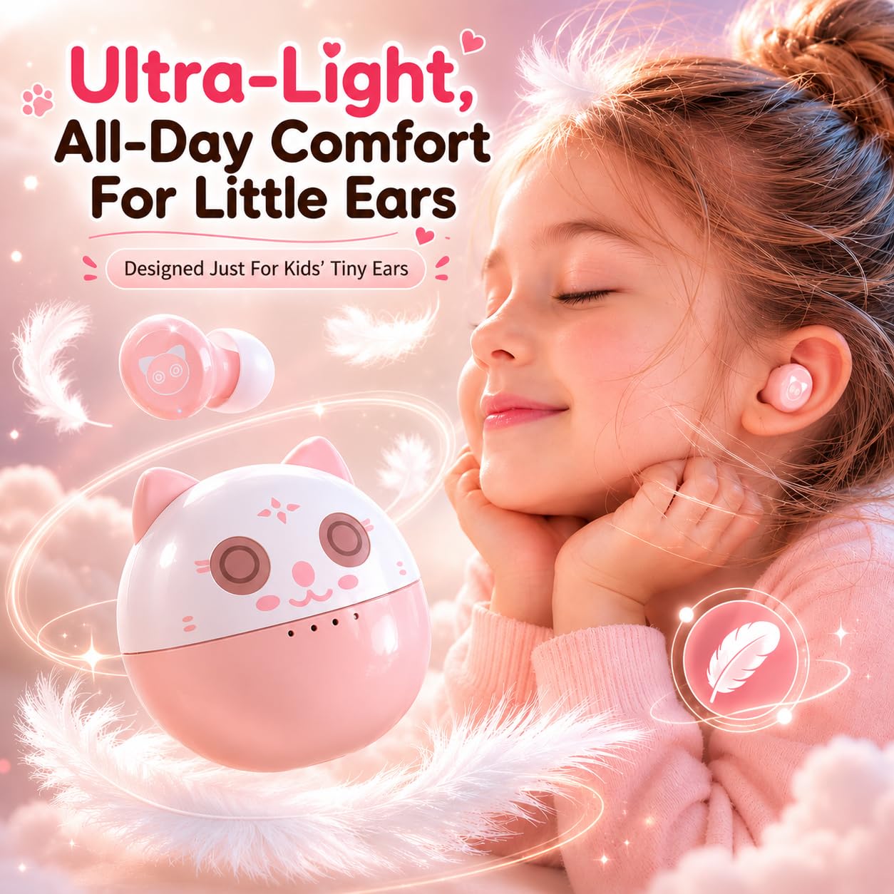 Bluetooth headphones, Bluetooth 5.3 Headphones HiFi Stereo, True Wireless Earbuds, LED Digital Display Wireless Earpods, Ear Buds with Microphone