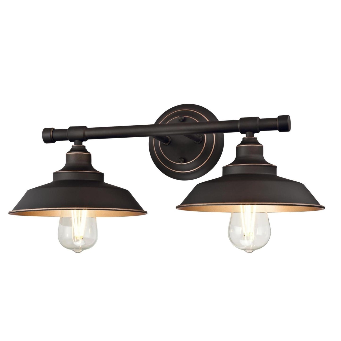 Westinghouse 6354800 Iron Hill Two Light Indoor Wall Fixture, 2, Black