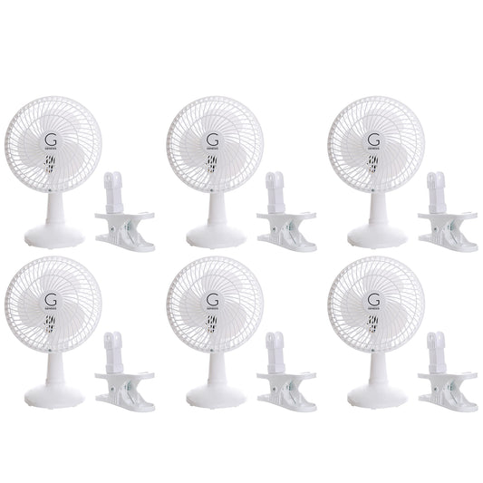 Genesis A1CLIPFANWHITE-6PK clip fan white, 6 inch, 6 Piece