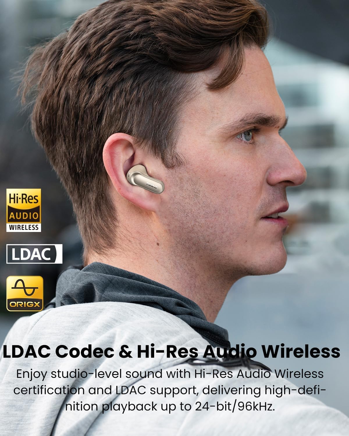 TOZO NC20 Pro Active Noise Cancelling Wireless Earbuds, Smart LCD Screen