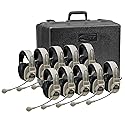 Califone 3066AV-10 Headsets with Storage Case, Set of 10