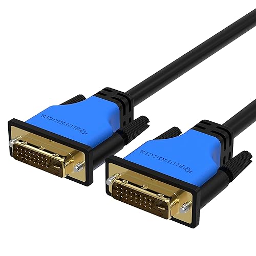 BlueRigger DVI to DVI Monitor Cable (3FT, 24+1 Dual Link, Digital Video Cable, Male to Male) - for Gaming, DVD, Laptops, HDTV and Projector
