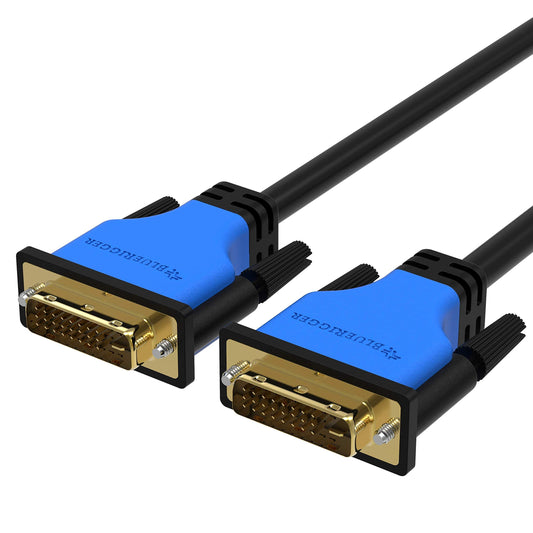 BlueRigger DVI to DVI Monitor Cable (3FT, 24+1 Dual Link, Digital Video Cable, Male to Male) - for Gaming, DVD, Laptops, HDTV and Projector