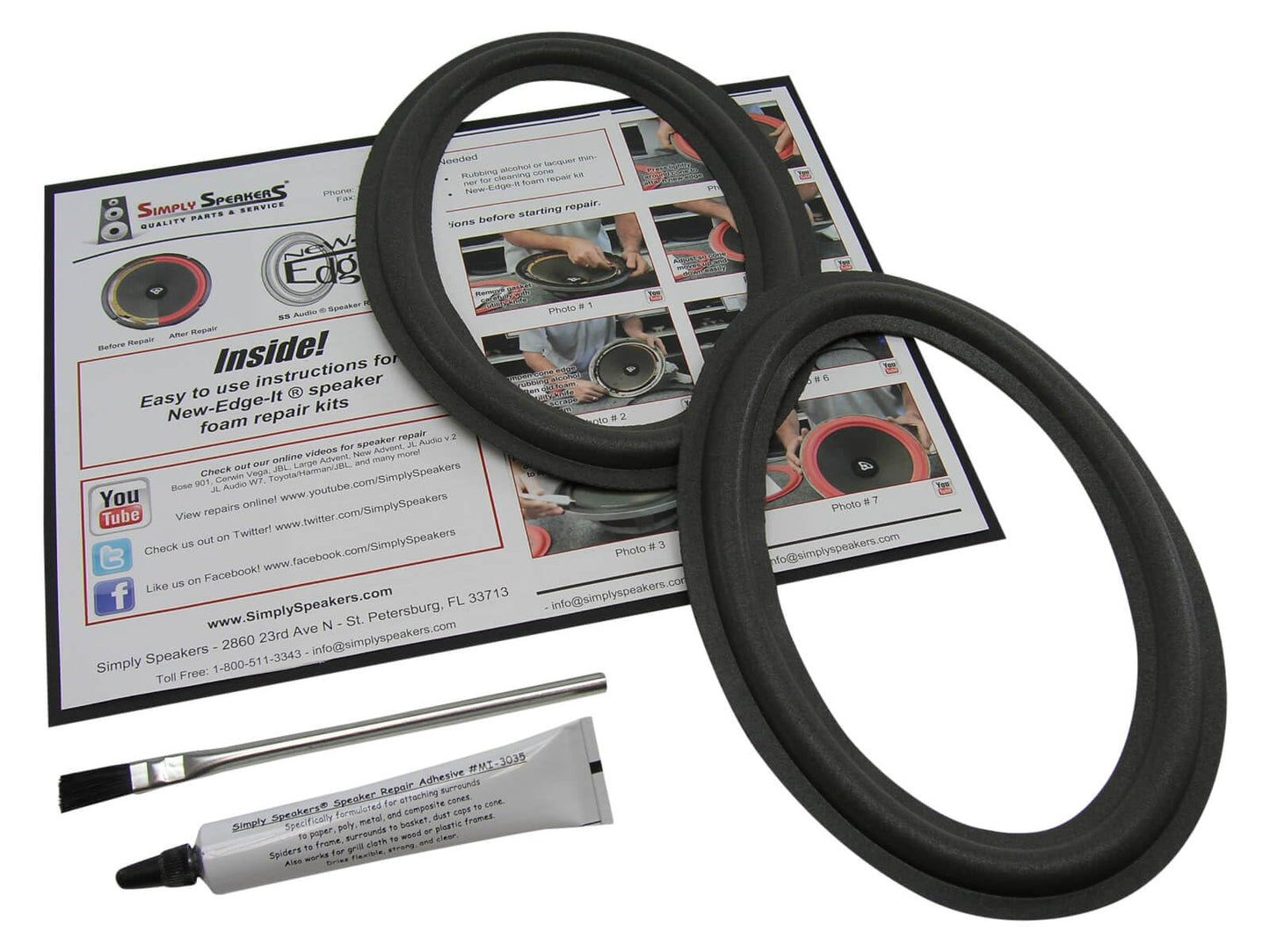 Simply Speakers Lexus 6 Inch x 9 Inch Foam Auto Speaker Repair Kit Fits Mark Levinson FSK-6x9TOY (Pair)