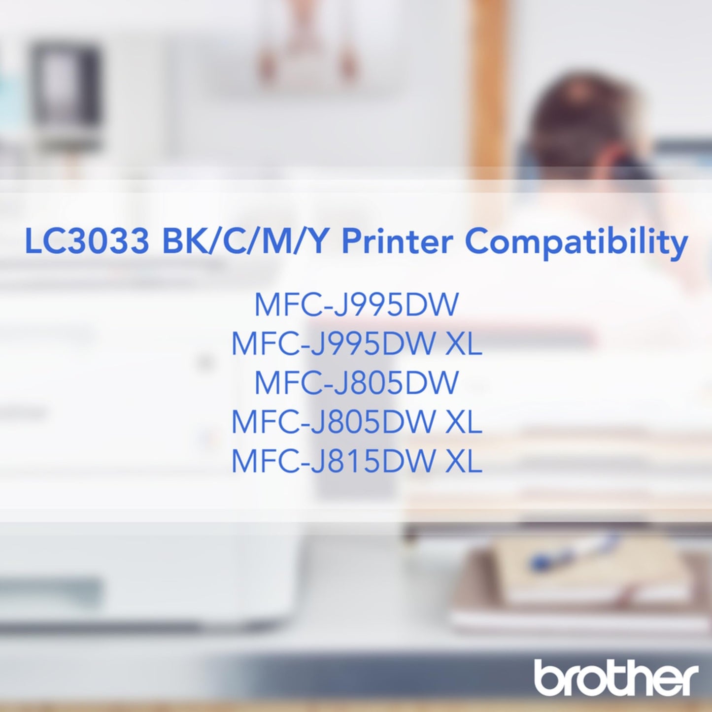 Brother Genuine LC3033BK, Single Pack Super High-Yield Black INKvestment Tank Ink Cartridge, Page Yield Upto 3,000 Pages, LC3033, Amazon Dash