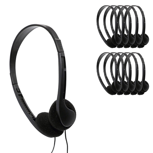 Avid AE-08 On-Ear Stereo Headphones (25-Pack)