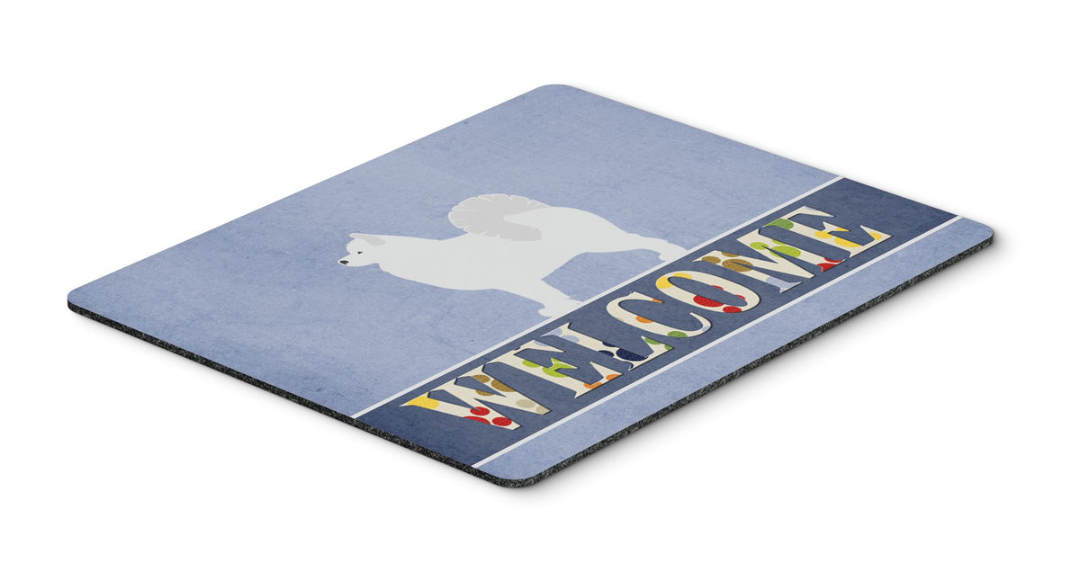 Caroline's Treasures BB5563MP Samoyed Welcome Mouse Pad, Hot Pad or Trivet for Home Office Gaming Working Computers Laptop Mouse Mat,Washable Large