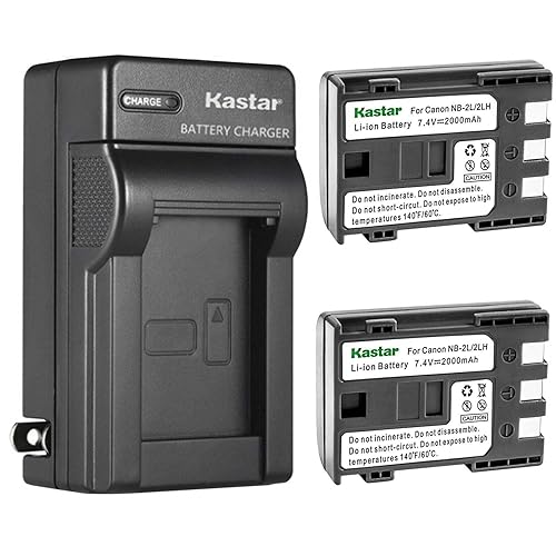 Kastar 2-Pack Battery and AC Wall Charger Replacement for Canon VIXIA HF R11 HFR11, VIXIA HG10, VIXIA HV20, VIXIA HV30, VIXIA HV40, ZR100, ZR200
