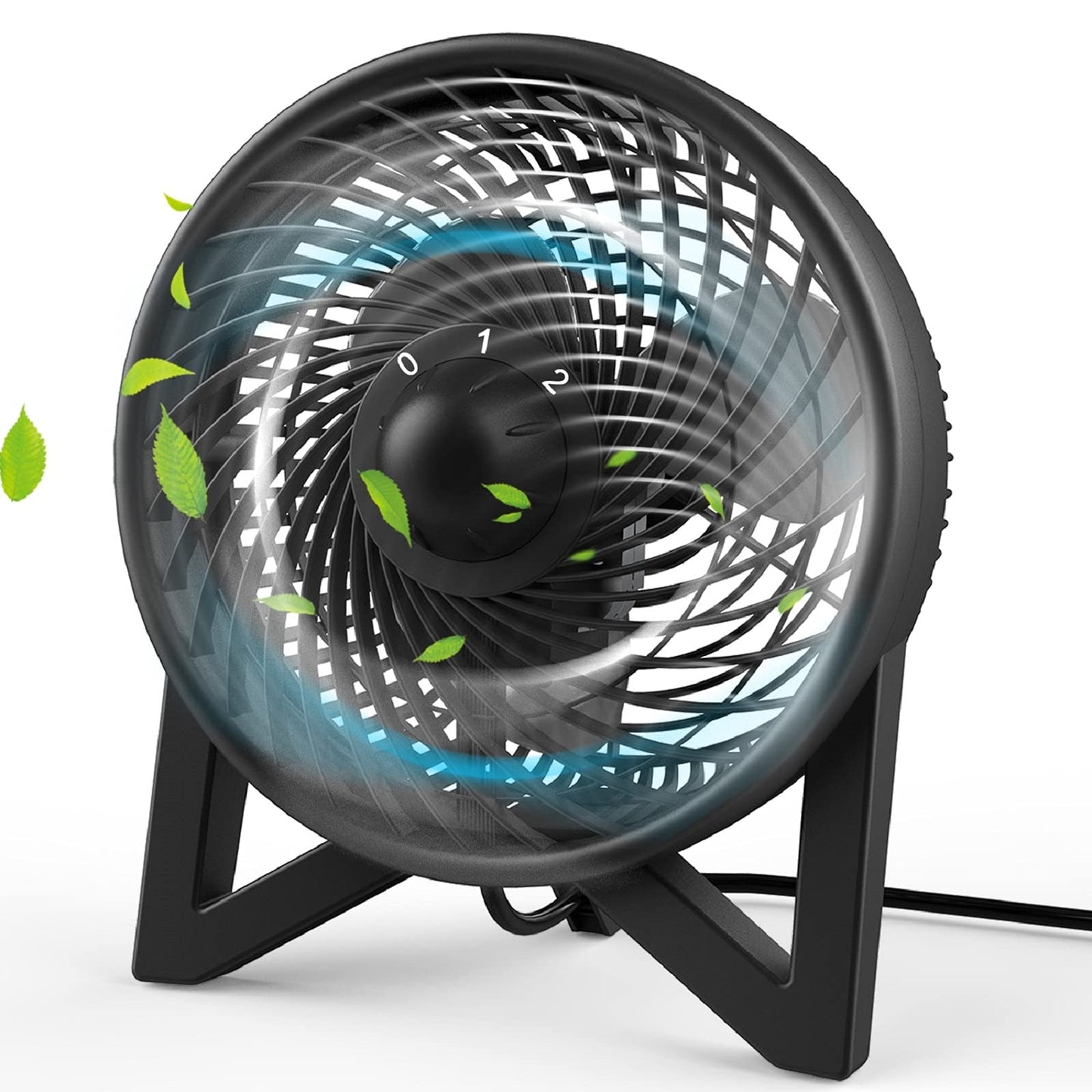 DR.PREPARE Desk Fan, 8 Inch Powerful Table Fan, Small Quiet Bedside Fan with 2 Speeds, Portable Personal Cooling Fan for Bedroom Sleeping Tabletop