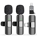 HEHOTTC Mini Wireless Lavalier Microphone for iPhone, iPad, Android Phone, Clip on Omni Lav Mic for Video Recording, Tiktok, YouTube, Vlog - Noise