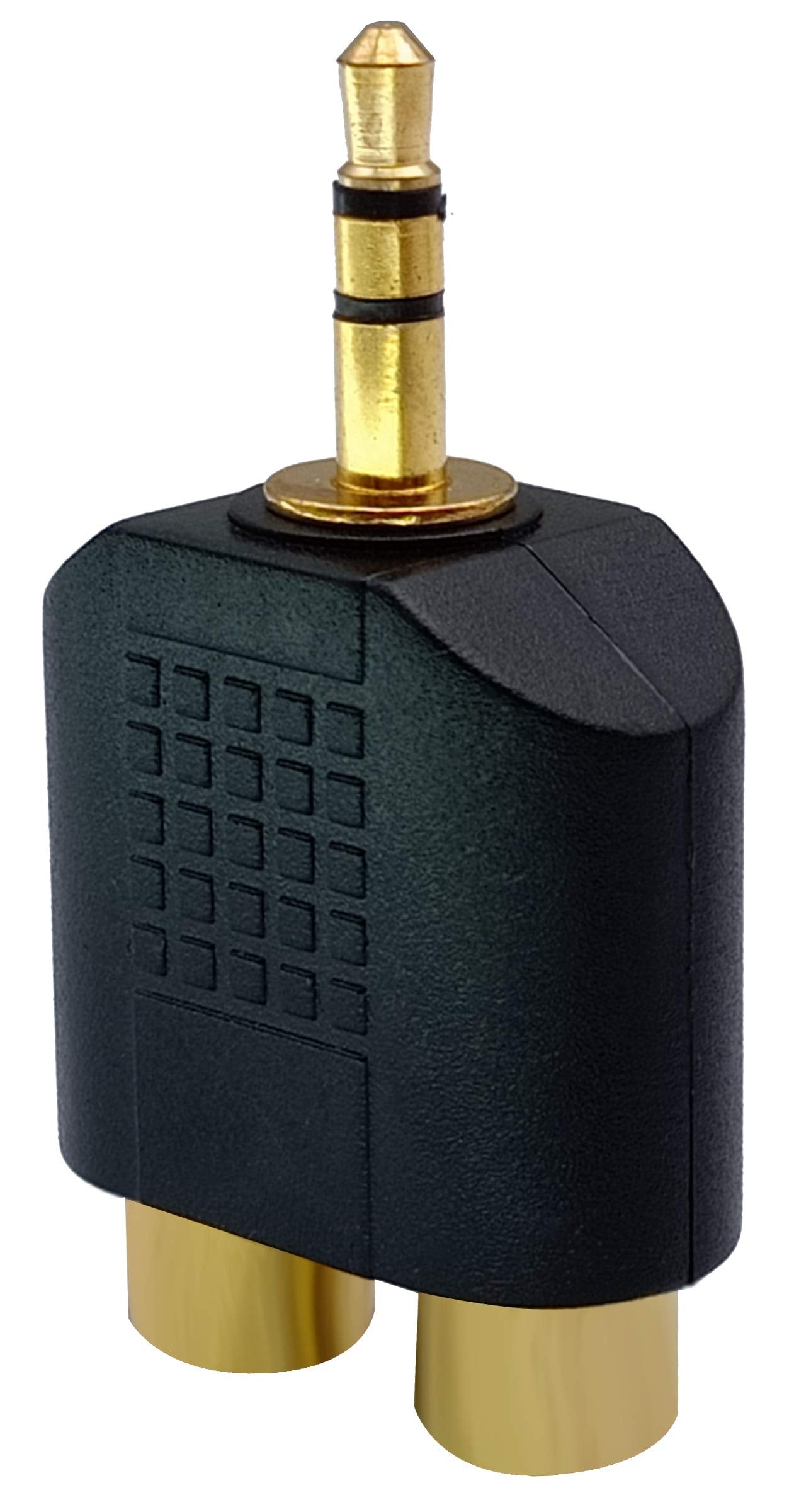 AAOTOKK 3.5mm to RCA Splitter Adapter Gold Plated 3 Poles 3.5mm (1/8 inch) Stereo Audio Male to 2 RCA Female AUX Audio Y Splitter Adapter Converter