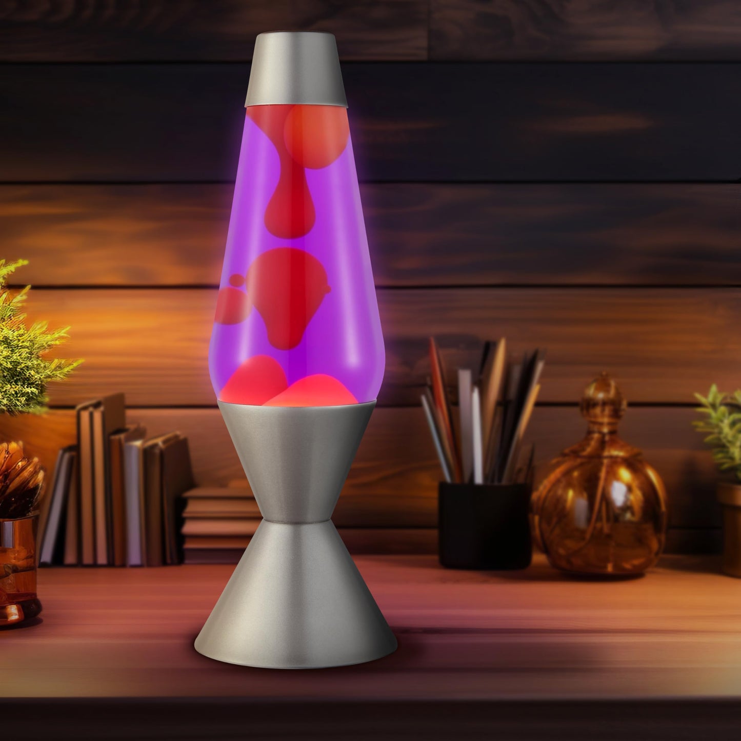 The Original Lava® Lamp - Large 52oz 16.3" - Vivid Twilight - Classic Liquid Motion Lamp - Orange Lava and Purple Liquid - Item #5119 (Amazon