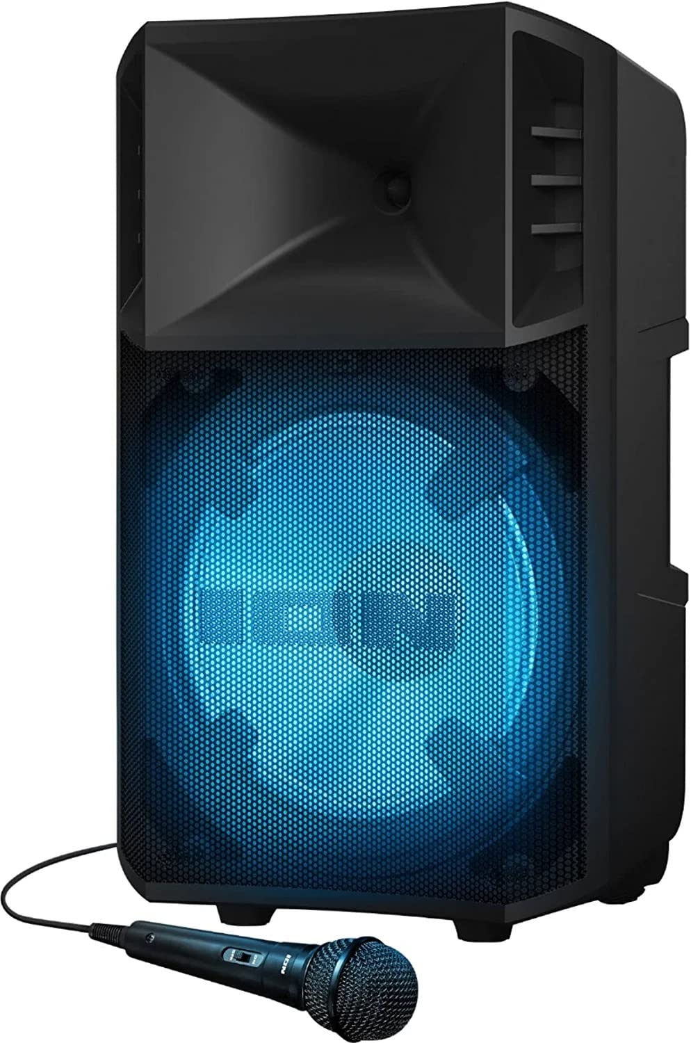 ION Audio - Power Glow 300 Rechargeable Battery Powered Bluetooth Speaker System with LED Lights and Built-in Handles and Wheels, 300-Watt Sound