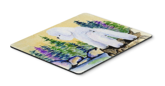 Caroline's Treasures SS8010MP Bichon Frise Mouse Pad, Hot Pad or Trivet for Home Office Gaming Working Computers Laptop Mouse Mat,Washable Large