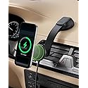Belkin Wireless Car Charger, MagSafe Phone Holder & Car Dash Mount w/ 1M USB C Cable, Qi2 MagSafe Compatible Fast Charging iPhone Charger for iPhone