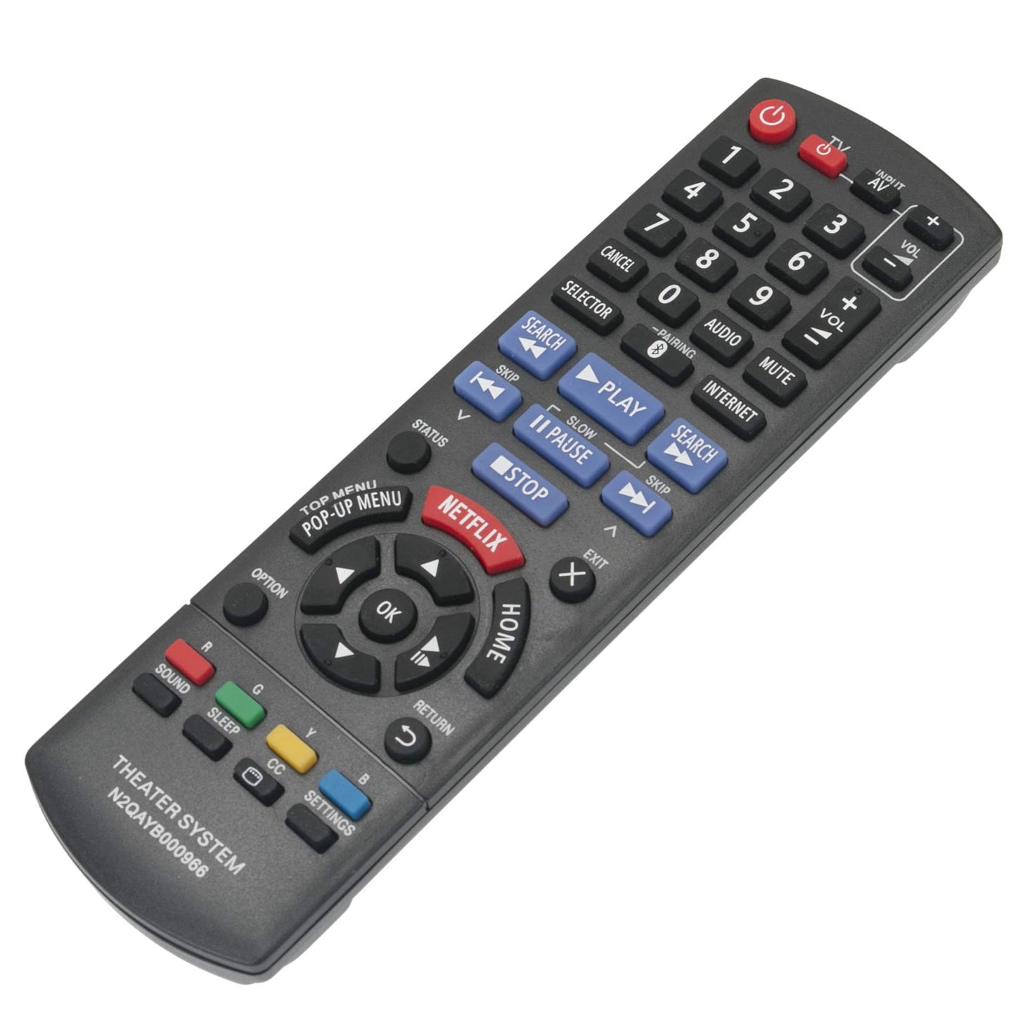 ECONTROLLY New Remote Control N2QAYB000966 for Panasonic Home Theater/DVD SC BTT46 SC BTT466 SC BTT405 sa BTT465 sa BTT466 sa BTT405