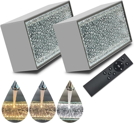 Dubofu Solar Paver Lights, 8" x 4" Brick Driveway Lights, Landscape Path Lights for Walkway, Patio & Deck Lighting, IP67 Waterproof, 3 Colors, 2 Pack