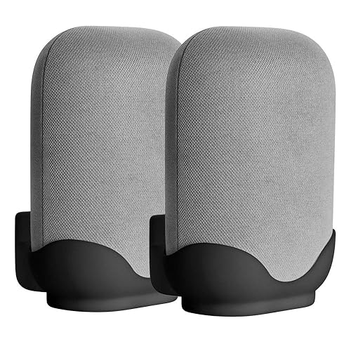 2 Pack Wall Mount Compatible with Google Nest Audio Speaker,Built in Cord Management Easy Install,Stable Stand Google Nest Audio Smart Speaker Holder