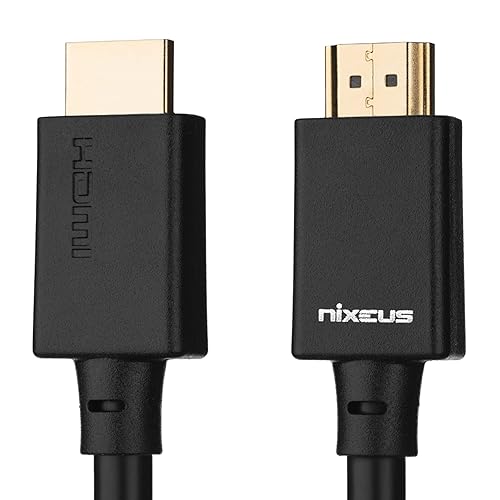Nixeus Ultra High Speed HDMI Certified Cable (10 ft) - Certified by HDMI to Support HDMI 2.1 Features, 48Gbps, Dynamic HDR, 4K 120Hz/144Hz, 5K