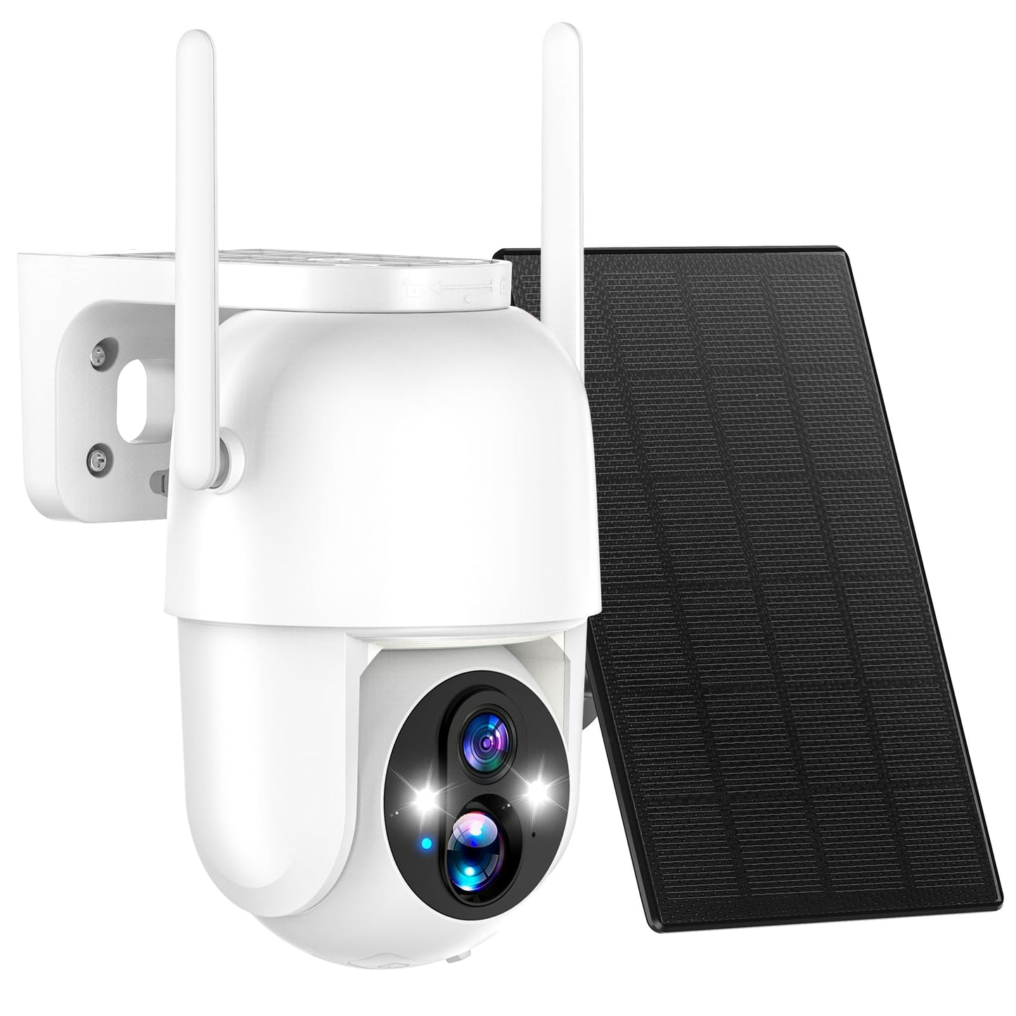Allweviee Security Cameras Wireless Outdoor, 2K 3MP Pan Tilt 355° View IP65 Waterproof Rechargeable Battery Powered PTZ WiFi Solar Camera with PIR