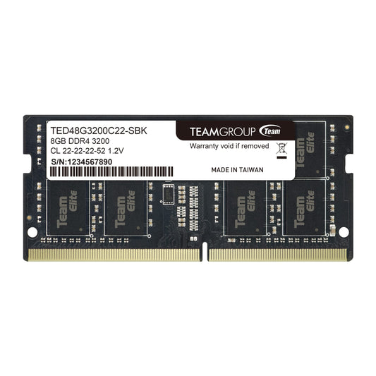 TEAMGROUP Elite DDR4 8GB Single 3200MHz PC4-25600 CL22 (2933MHz or 2666MHz) Unbuffered Non-ECC 1.2V SODIMM 260-Pin Laptop Notebook PC Computer Memory