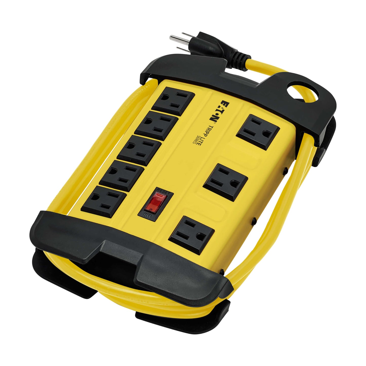 Tripp Lite Power IT! Safety Power Strip with Safety Covers, 8 OUTLETS, 15 FT Cord, Yellow/Black