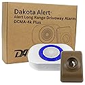 Dakota Alert Long Range Driveway Alarm Motion Detector - DCMA-4k Plus One Mile Wireless Range Alarm System - DCMT-4000 Transmitter & RE-4k Plus