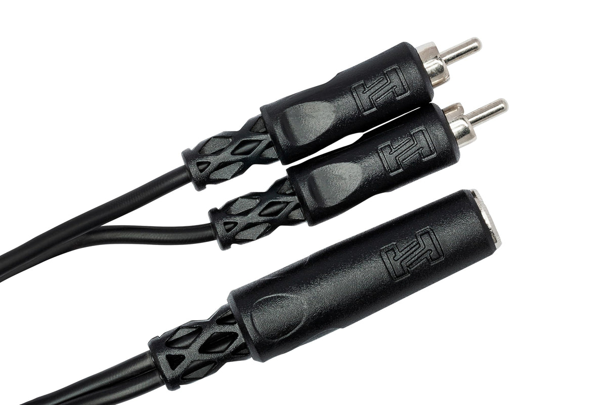 Hosa YPR-131 Y Cable, 1/4 Inch TSF to Dual RCA