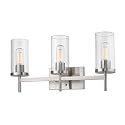 Golden Lighting 7011-BA3 PW-CLR Winslett Bath Fixture, Pewter