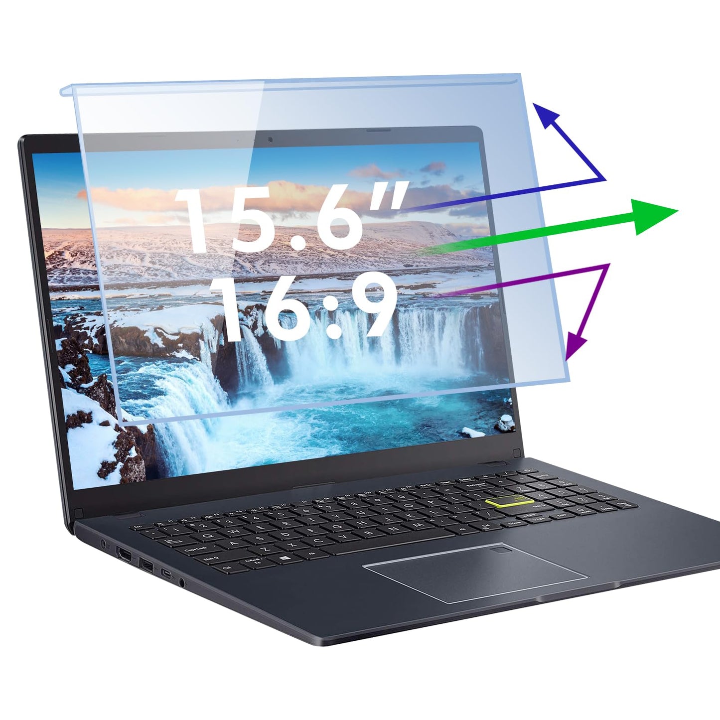 15.6 Inch Blue Light Screen Protector Panel, Eye Protection Anti-Scratch Blue Light Screen Filter for 15.6" with 16:9 Aspect Ratio Laptop, HD Not