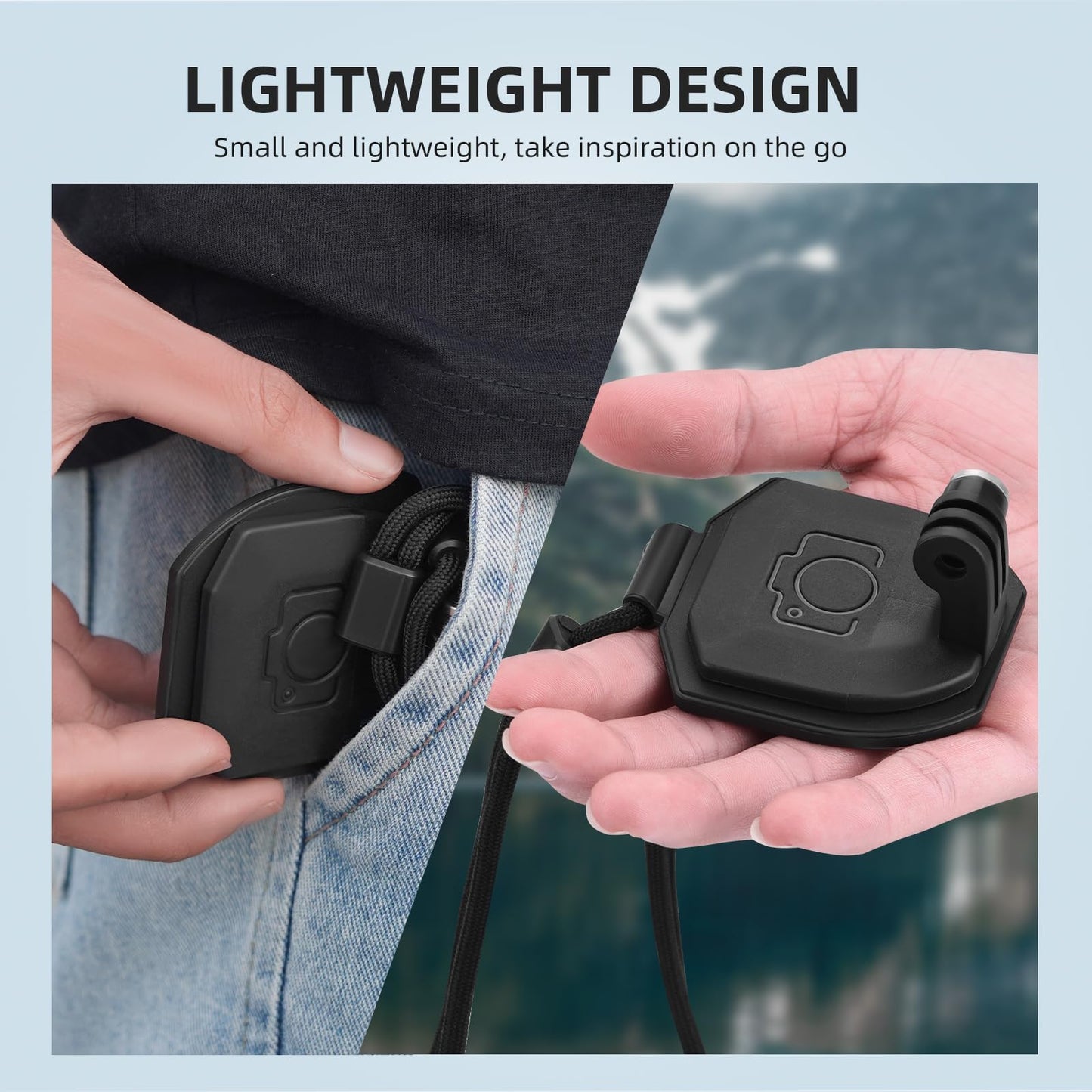 Flymile Magnetic Chest Mount for GoPro Hero13/12/11/10/9/8, POV Neck Lanyard Mount for Insta360 GO Ultra, for DJI Osmo Action 5 Pro/4/3/360,
