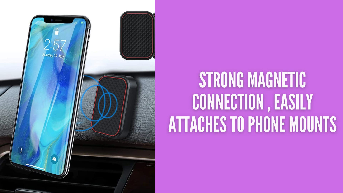 Phone Holder Car 8 Pack Metal Plate with 3M Adhesive Sticker Universal for Car Magnetic Phone Mount