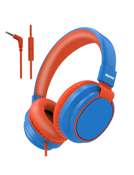 MIDOLA Kids Headphone Wired Volume Limited 85/94dB Over-Ear/On-Ear Foldable Headset with Microphone Hearing Protection Headphones for Toddler Boy…