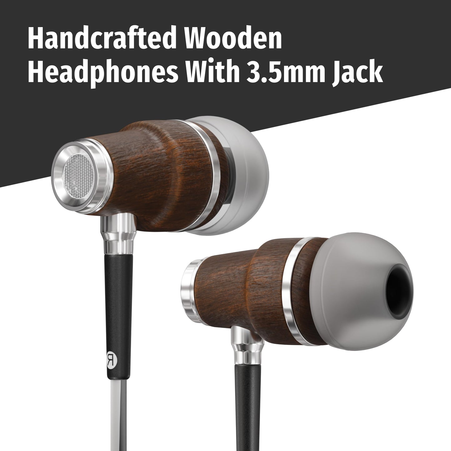 Symphonized Wired Earbuds with Microphone - Noise Isolation Ear Buds with Mic, in Ear Headphones Wire for Computer & Phone, Earphones 3.5 mm Jack