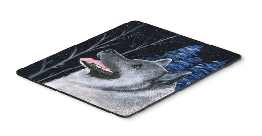 Caroline's Treasures SS8398MP Starry Night Norwegian Elkhound Mouse Pad, Hot Pad or Trivet for Home Office Gaming Working Computers Laptop Mouse