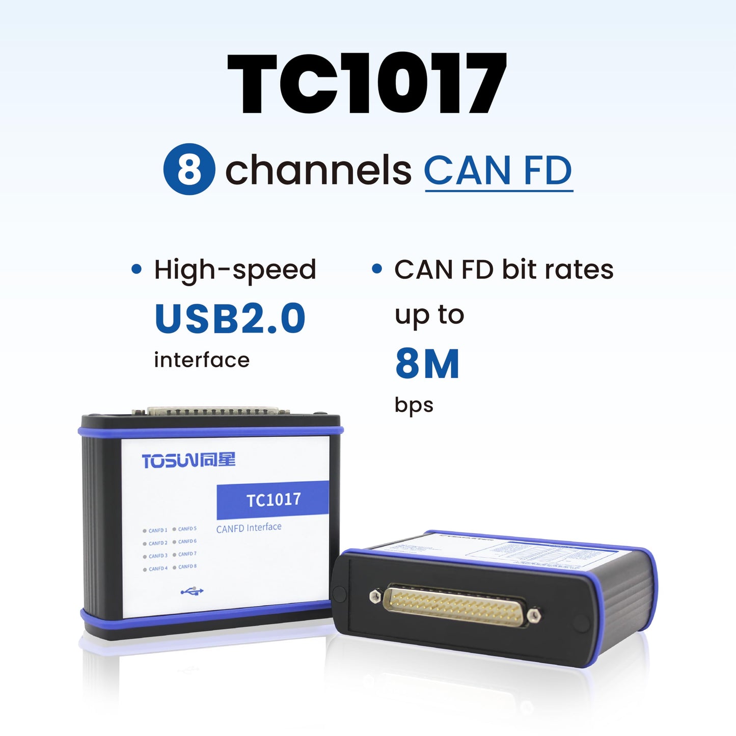 TOSUN Technology - Auto Grade - 8 CH CAN FD to USB Adapter