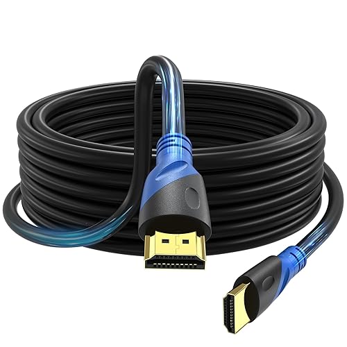 Rommisie 4K HDMI 30 FT Cable (HDMI 2.0,18Gbps) Ultra High Speed Gold Plated Connectors,Ethernet HDMI Cord, 4K@60HZ 2K 1080P 3D ARC Compatible with UHD