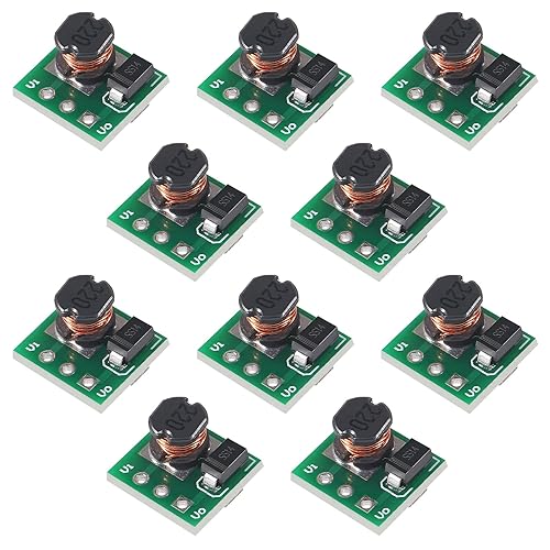 D-FLIFE 10pcs 1.5V 1.8V 2.5V 3V 3.3V 3.7V 4.2V to 5V DC-DC Step Up Power Module Voltage Boost Converter Board 0.9-5V to 5V