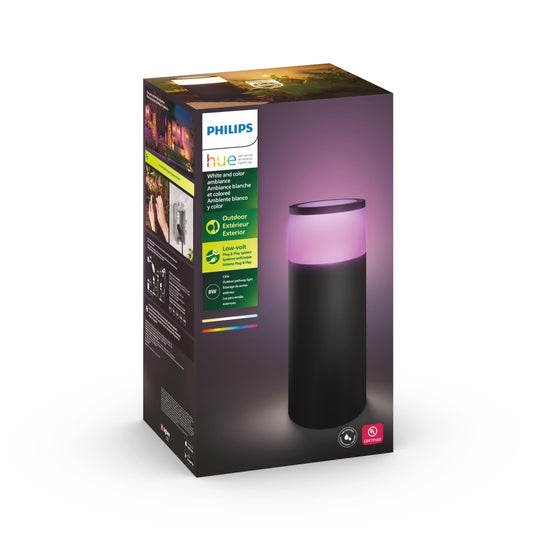 Philips Hue Calla Outdoor Smart Pathway Light, 1 Pack, White & Color Ambiance Walkway LED Lights, Weatherproof Low Voltage Lighting, Requires Bridge