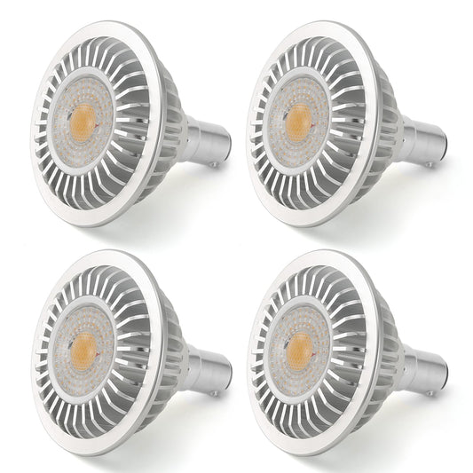 AIBOO AR70 LED Light Bulb BA15D B15 Base, AC/DC12V Input, 7W 500lm for Home Household Commercial Lighting, 50W Halogen Lamp Replacement(Warm White,4
