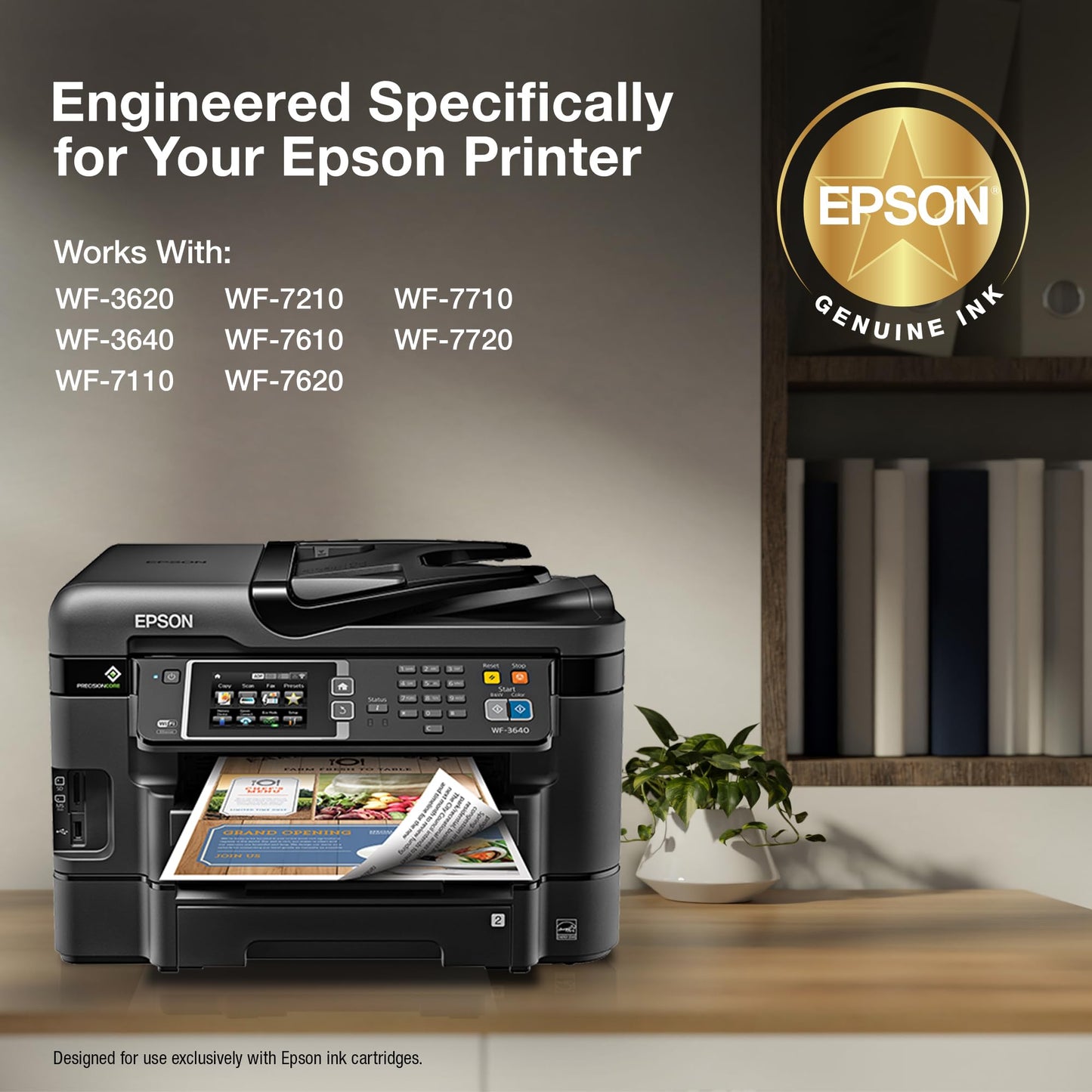 EPSON 252 DURABrite Ultra Ink High Capacity Black Cartridge (T252XL120-S) Works with WorkForce WF-3620, 3640, 7110, 7610, 7620, 7710, 7720, 7210