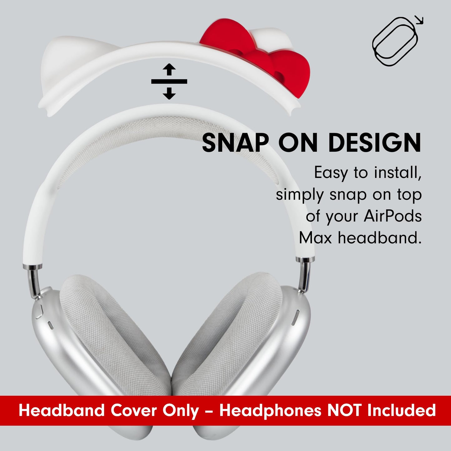 Sonix x Sanrio Hello Kitty Headband Cover for Apple AirPods Max 2 & 1 | Silicone Cute Cat Ears Protective Accessory for Headphones Headband | Hello