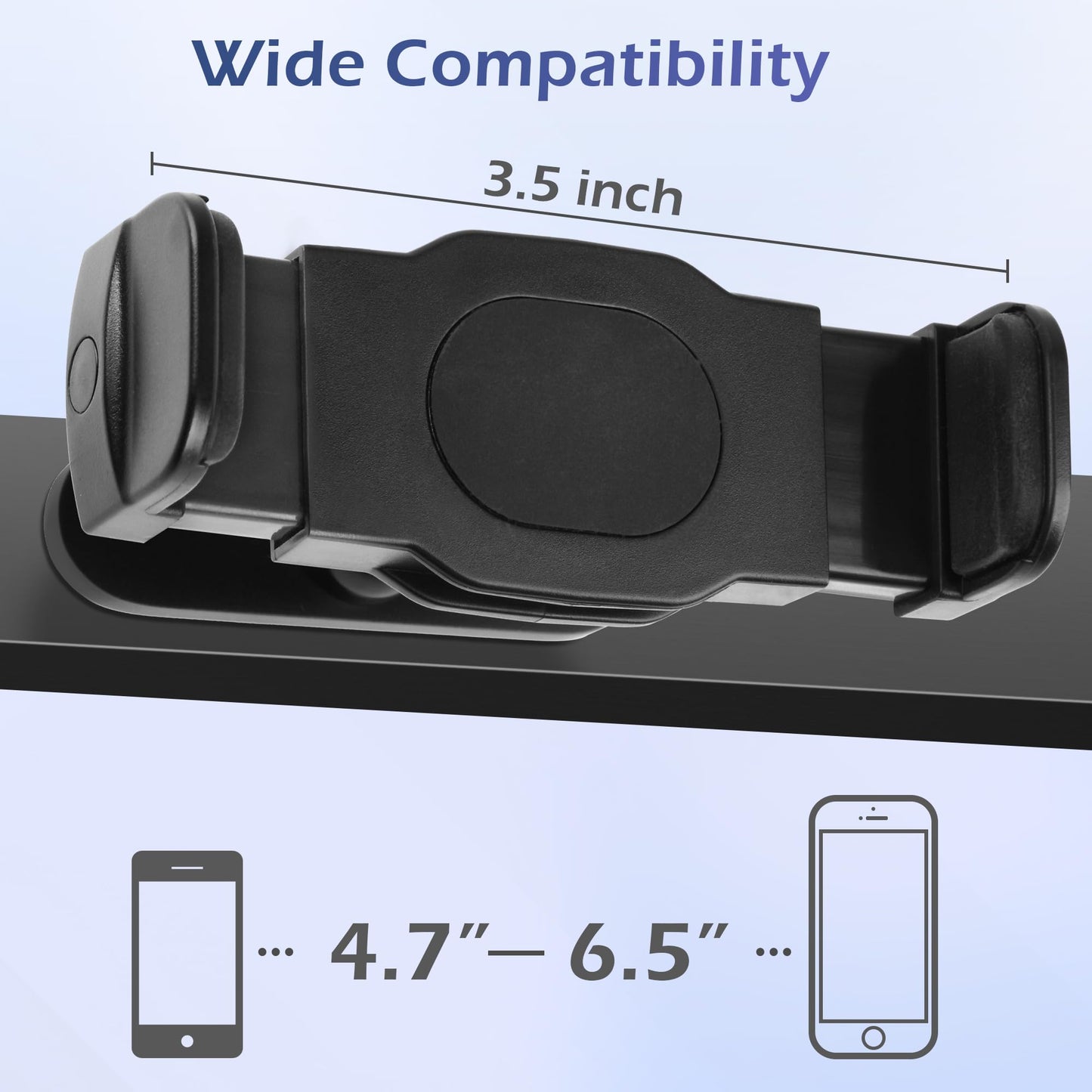 WiwiIron Magnetic Phone Holder for Gym, Portable Gym Magnetic Phone Holder, 360 Degree Adjustable, Compatible with 4.7-6.5’’ Smartphones (Black)