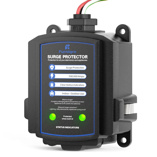 Furniqro FHSPD108S Whole House Surge Protector for 108,000 Amps, Ultimate Surge Protection, Whole Home Surge Protector for Indoor/Outdoor Use