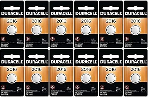 12-Pack Duracell 2016 Batteries 3.0 Volt Lithium Coin Button
