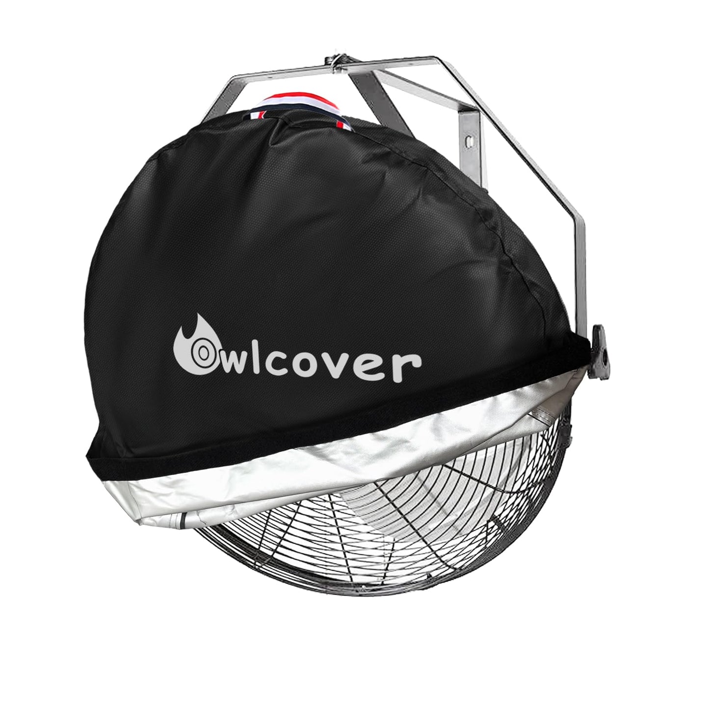 Owlcover Wall Mounted Non Oscillating Fan Cover 18-21 Inch Heavy Duty 600D Waterproof Dustproof Industrial Outdoor Fan Protector Black (Cover Only)
